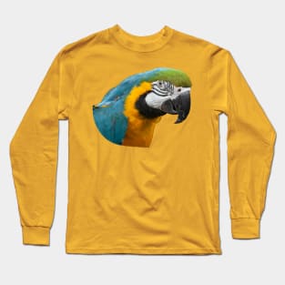 Blue and Gold Macaw Parrot Long Sleeve T-Shirt